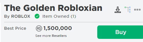 The Golden Robloxian 1 15 Mil Value Vouched By Irgc