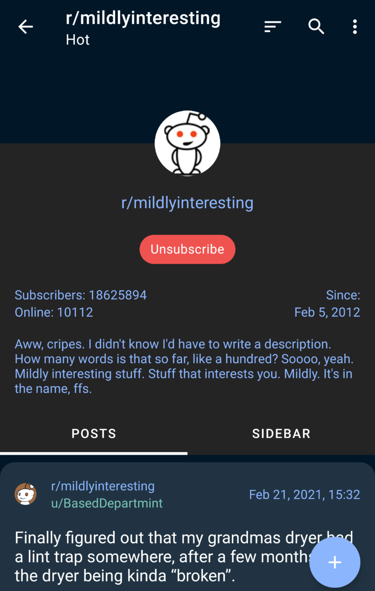 To get notifications for new Post : Infinity_For_Reddit