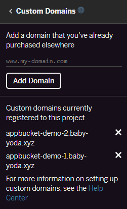 screenshot of both domains